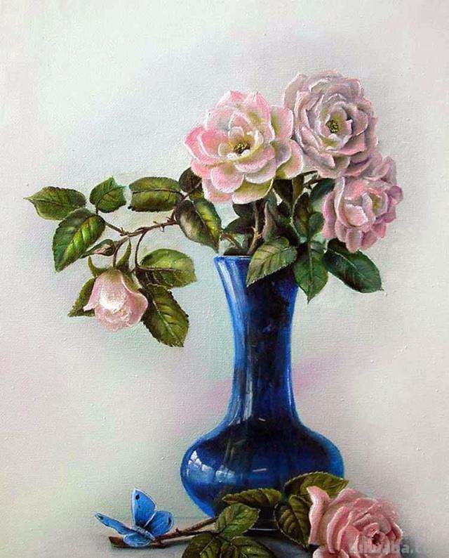 艺术家VALEVSKAYA VALENTINA MIKHAILOVNA静物花卉作品