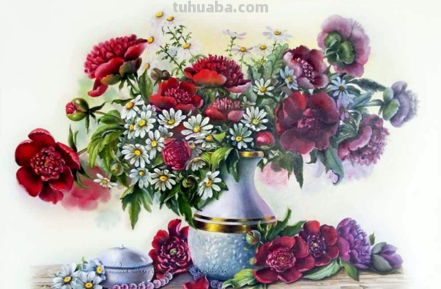 艺术家VALEVSKAYA VALENTINA MIKHAILOVNA静物花卉作品