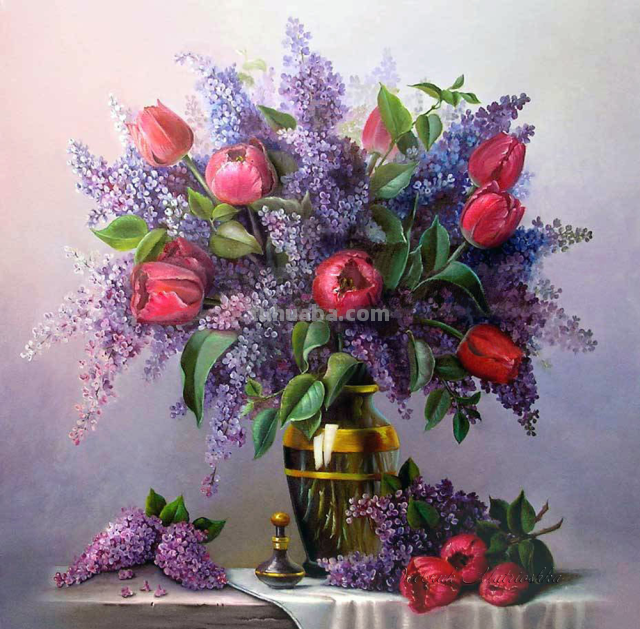 艺术家VALEVSKAYA VALENTINA MIKHAILOVNA静物花卉作品