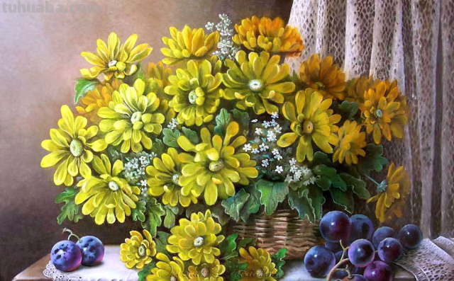 艺术家VALEVSKAYA VALENTINA MIKHAILOVNA静物花卉作品