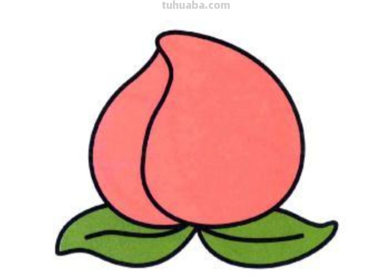 怎么画桃子儿童简笔画（怎么画桃子儿童简笔画图片）