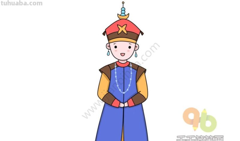 古代人物简笔画，留着教小朋友~