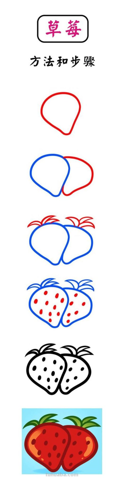 儿童简笔画：一步一步教您13种水果的画法