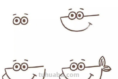 各种各样的鱼简笔画图片合集，快跟小朋友一起画起来吧！ ​