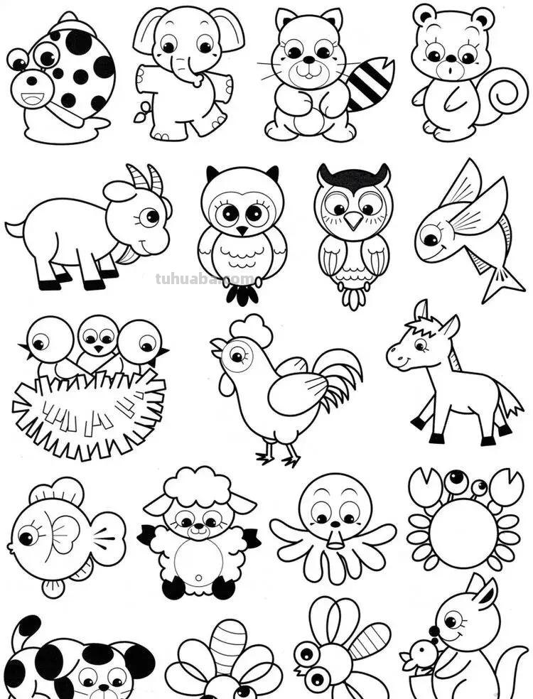 各种小动物的100种画法，超级实用的素材