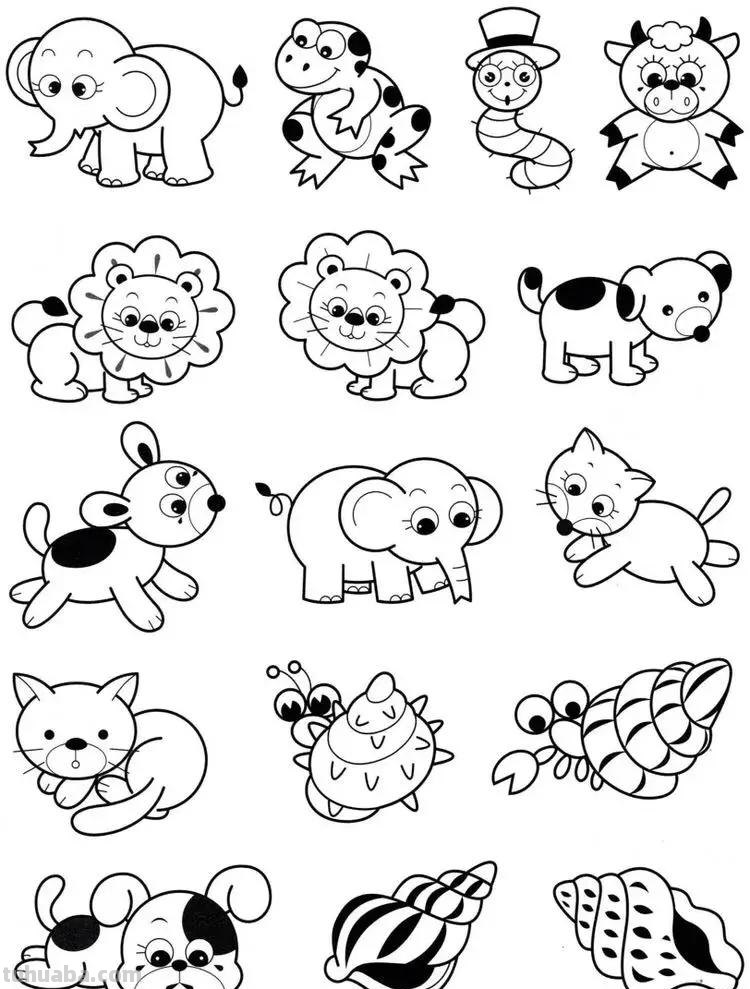 各种小动物的100种画法，超级实用的素材