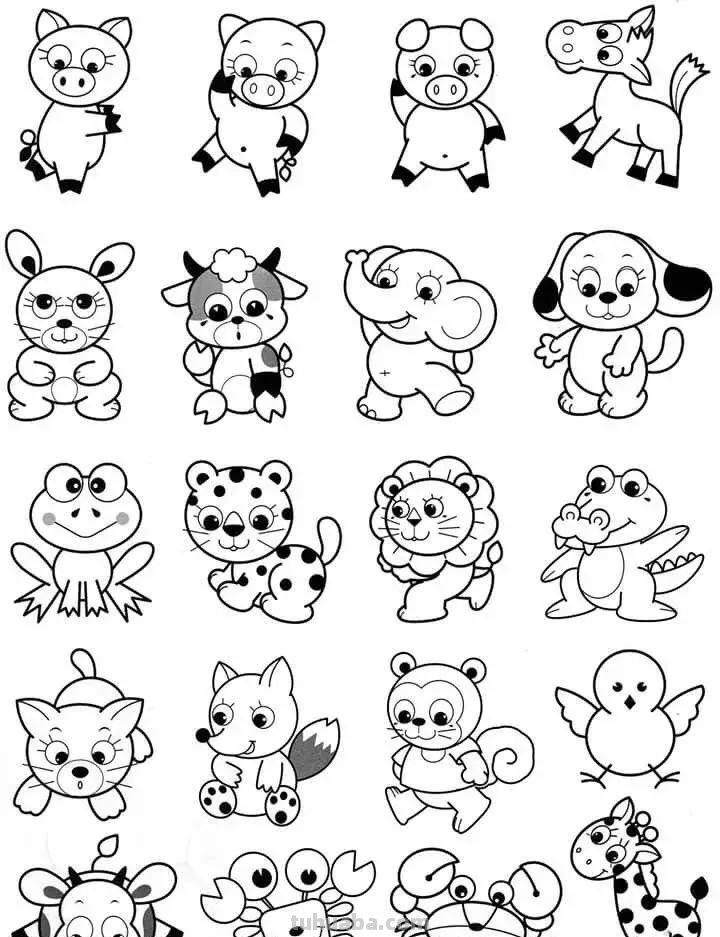 各种小动物的100种画法，超级实用的素材