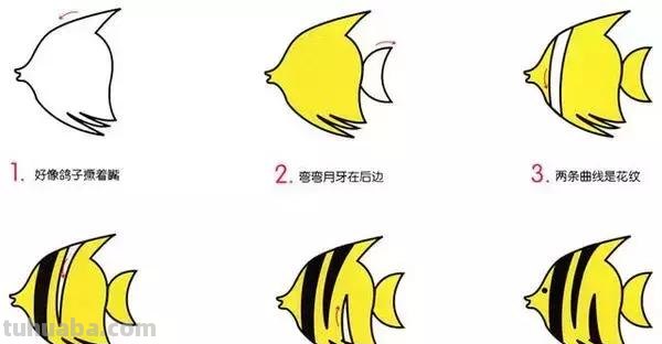 儿童简笔画—10种海洋生物详细教程,还有颜色喔~ 儿童简笔画—10种海洋生物详细教程,还有颜色喔~