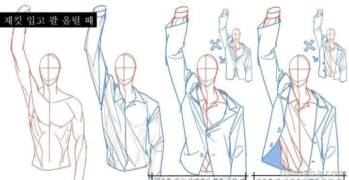 「绘画素材」最全“服饰褶皱”素材合辑，专治衣褶苦手
