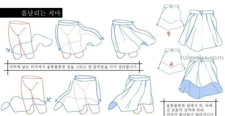 「绘画素材」最全“服饰褶皱”素材合辑，专治衣褶苦手