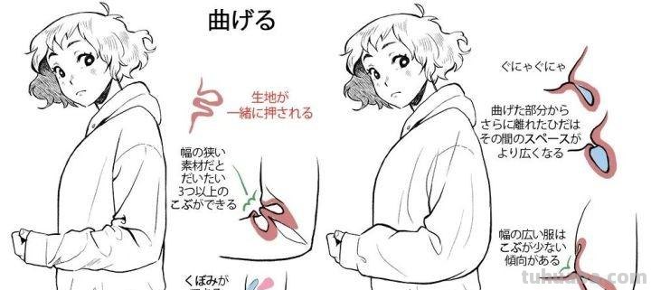 「绘画素材」最全“服饰褶皱”素材合辑，专治衣褶苦手