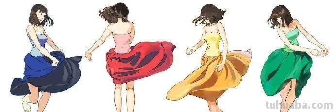 「绘画素材」最全“服饰褶皱”素材合辑，专治衣褶苦手