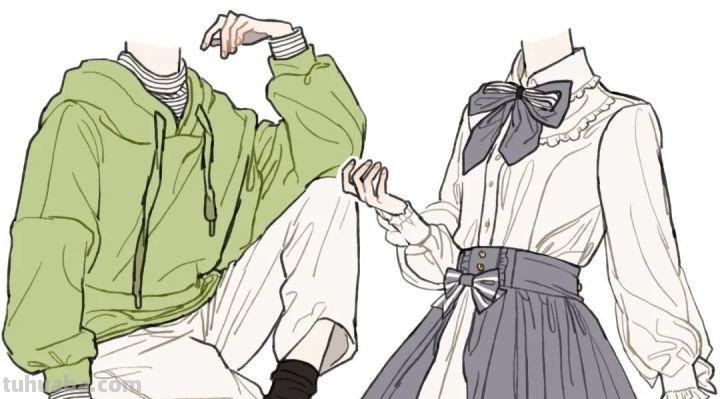 「绘画素材」最全“服饰褶皱”素材合辑，专治衣褶苦手