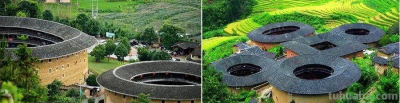 儿童画教程｜感受中国传统民居的魅力-福建土楼
