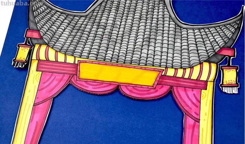 儿童画教程｜建筑之美+童趣创想《濒临消失的古戏台》