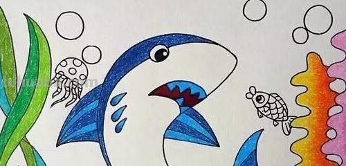 鲨鱼怎么画 彩铅颜色（鲨鱼怎么画 彩铅颜色好看）