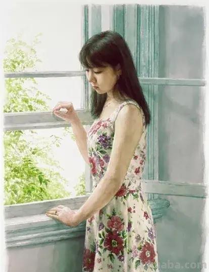 柔媚少女｜日本当代人物水彩画欣赏