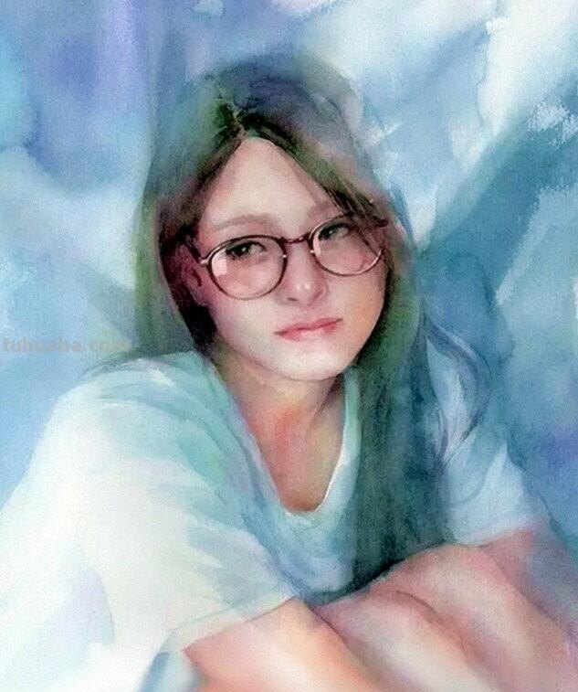 柔媚少女｜日本当代人物水彩画欣赏