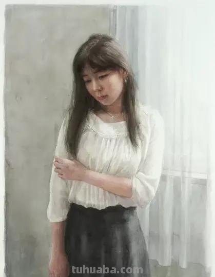 柔媚少女｜日本当代人物水彩画欣赏