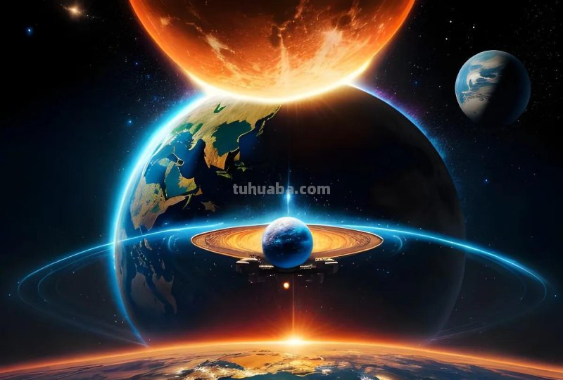 Ai绘画：一组三体风格的科幻插画