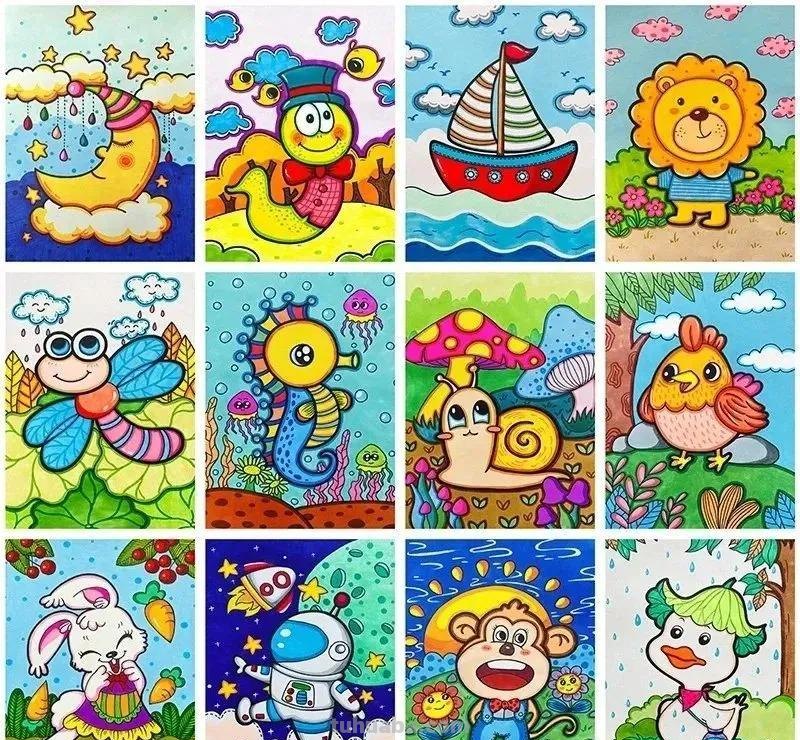 最新少儿美术精选100张，汇聚各类绘画创意，快收藏起来吧！