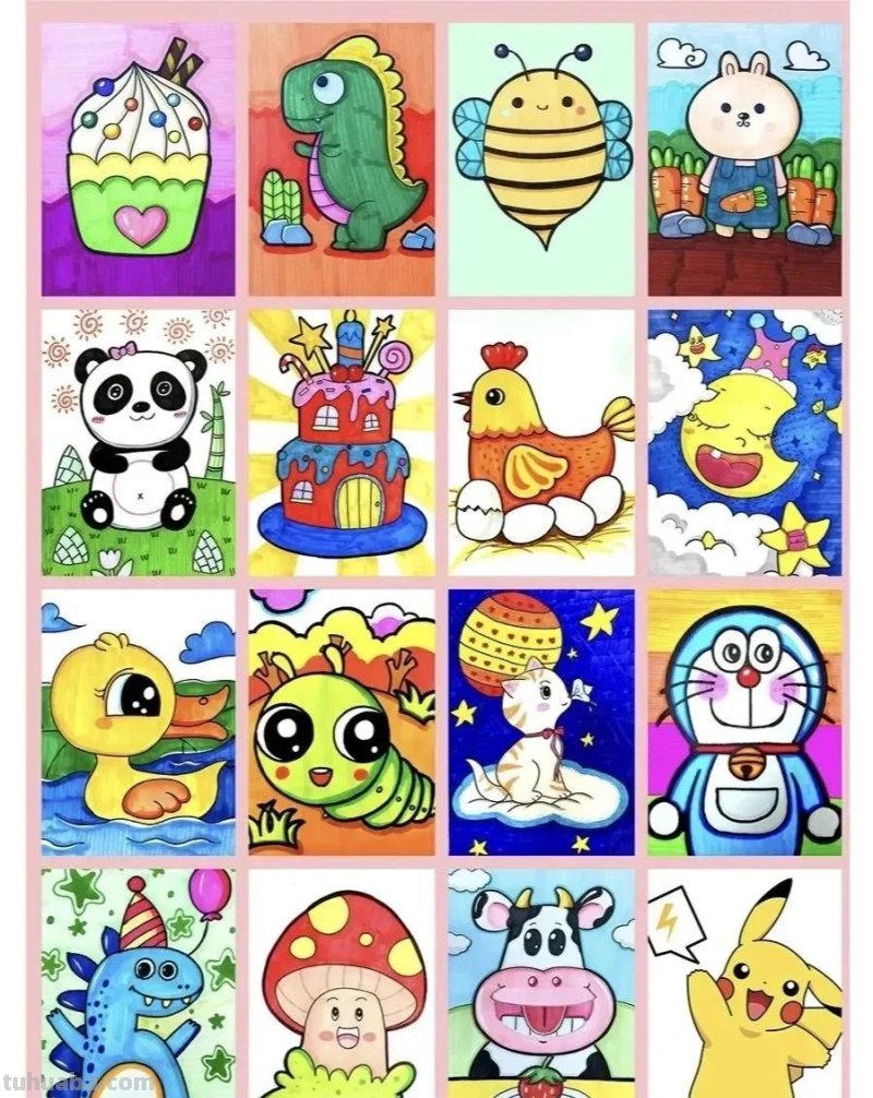 最新少儿美术精选100张，汇聚各类绘画创意，快收藏起来吧！