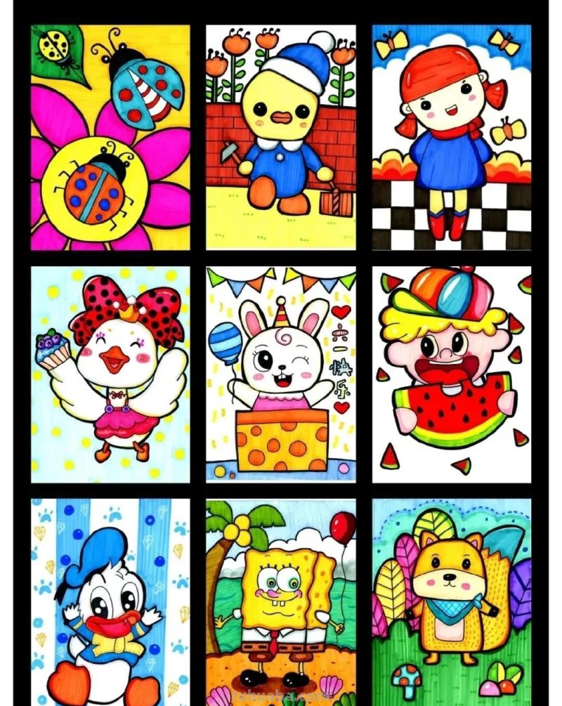 最新少儿美术精选100张，汇聚各类绘画创意，快收藏起来吧！