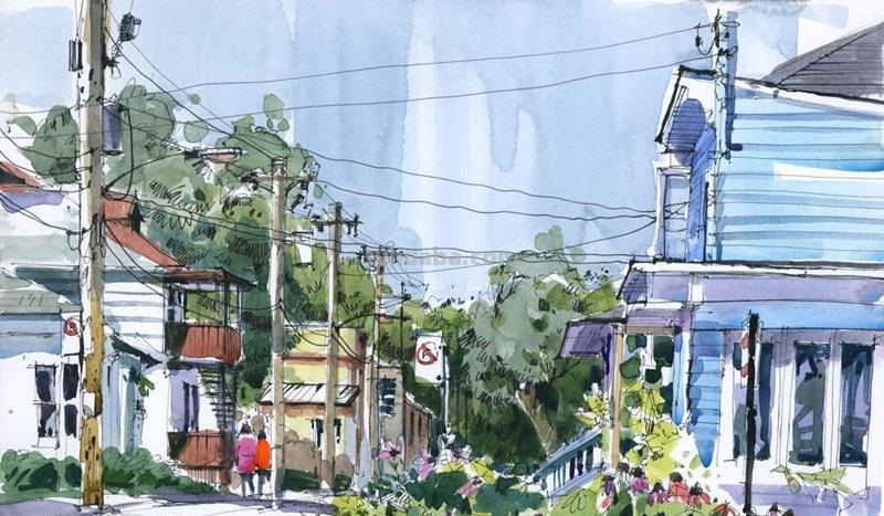 水彩画速写｜加拿大Shari Blaukopf 作品欣赏