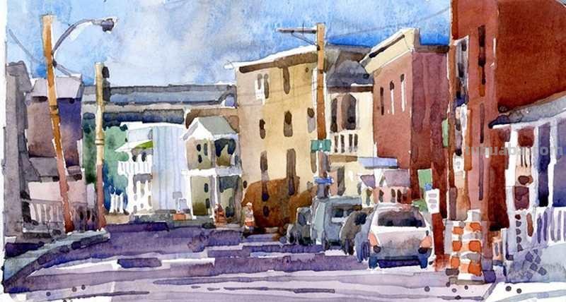 水彩画速写｜加拿大Shari Blaukopf 作品欣赏