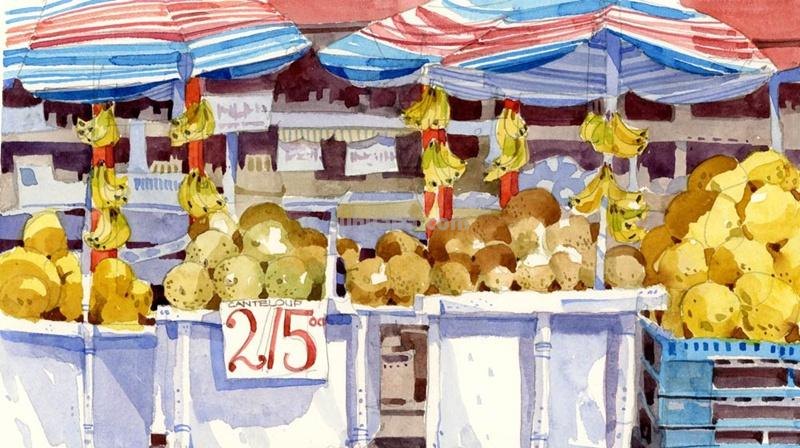 水彩画速写｜加拿大Shari Blaukopf 作品欣赏