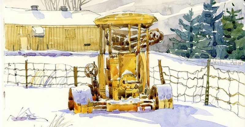 水彩画速写｜加拿大Shari Blaukopf 作品欣赏