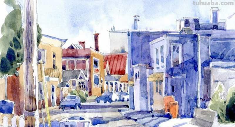 水彩画速写｜加拿大Shari Blaukopf 作品欣赏