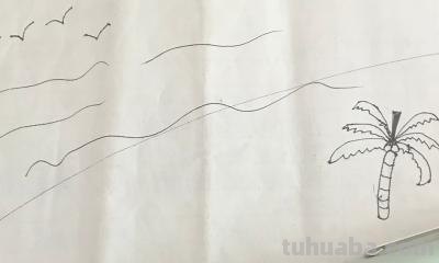粉色沙滩怎么画彩铅（粉色沙滩怎么画彩铅画）