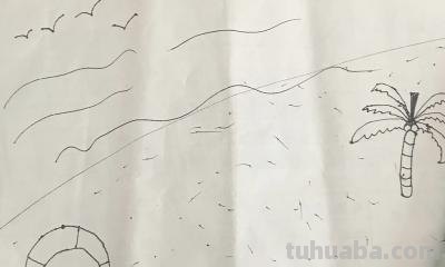 粉色沙滩怎么画彩铅（粉色沙滩怎么画彩铅画）