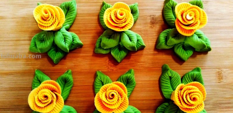 青岛农民美女制作3种“水果”面食，外形逼真还有果肉，无从下嘴