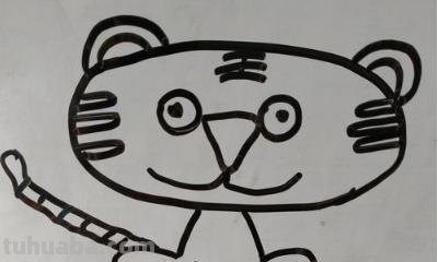 怎么画老虎不用彩铅（怎么画老虎不用彩铅画）