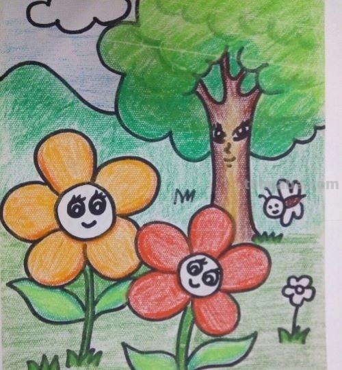 花草丛速写（花草速写画）