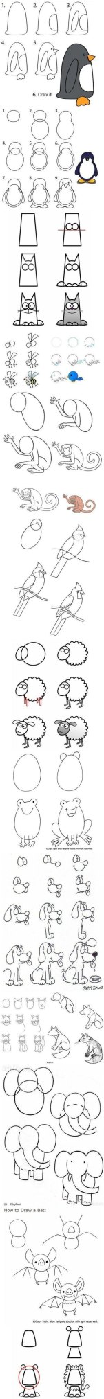 几百款可爱的人物简笔画，一起和宝贝画起来！