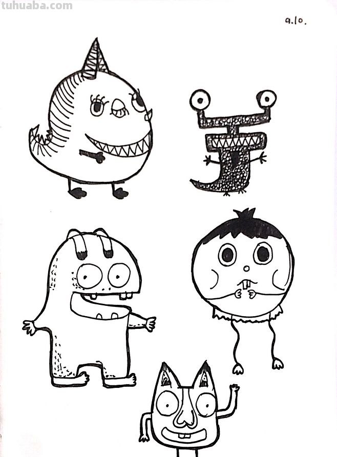 几百款可爱的人物简笔画，一起和宝贝画起来！