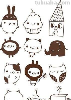 几百款可爱的人物简笔画，一起和宝贝画起来！