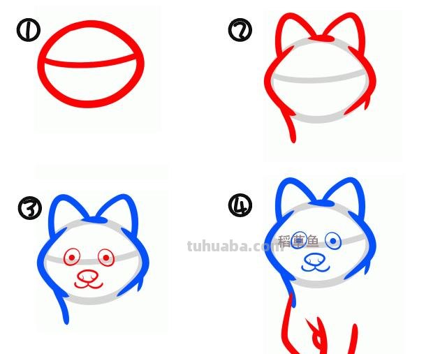 简笔画边学边画 几款宠物狗画法 都是日常手帐手抄报用的得到的