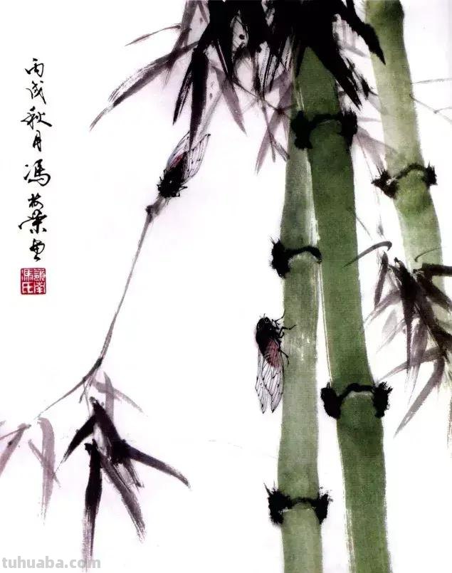 国画，这么漂亮的写意草虫，简单易学