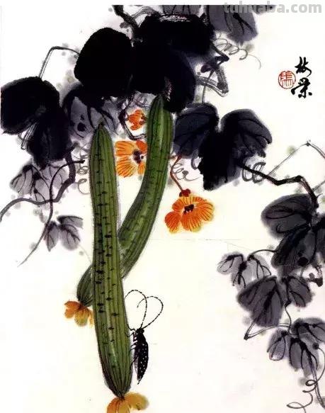 国画，这么漂亮的写意草虫，简单易学