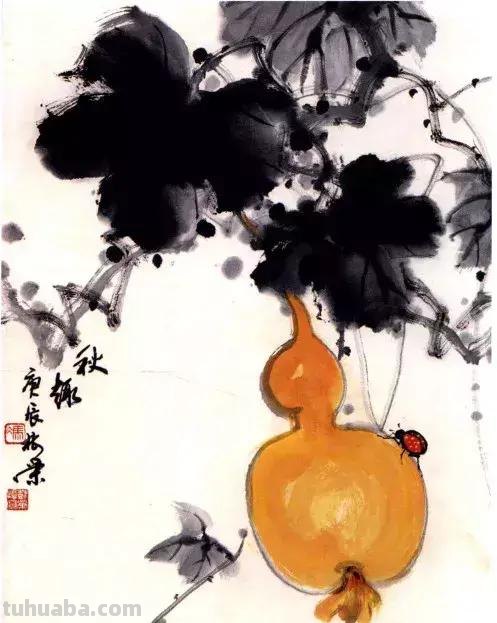 国画，这么漂亮的写意草虫，简单易学