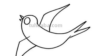 鸟儿简笔画教程：教你画只小燕子，适合幼儿园小朋友学！