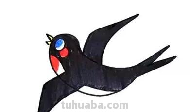 鸟儿简笔画教程：教你画只小燕子，适合幼儿园小朋友学！