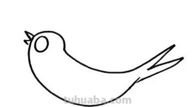 鸟儿简笔画教程：教你画只小燕子，适合幼儿园小朋友学！