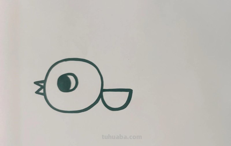 小鸟简笔画，小鸟儿童画，小鸟简笔画教程，小鸟怎么画简单又漂亮