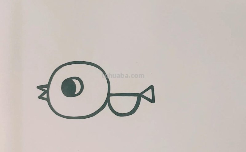 小鸟简笔画，小鸟儿童画，小鸟简笔画教程，小鸟怎么画简单又漂亮