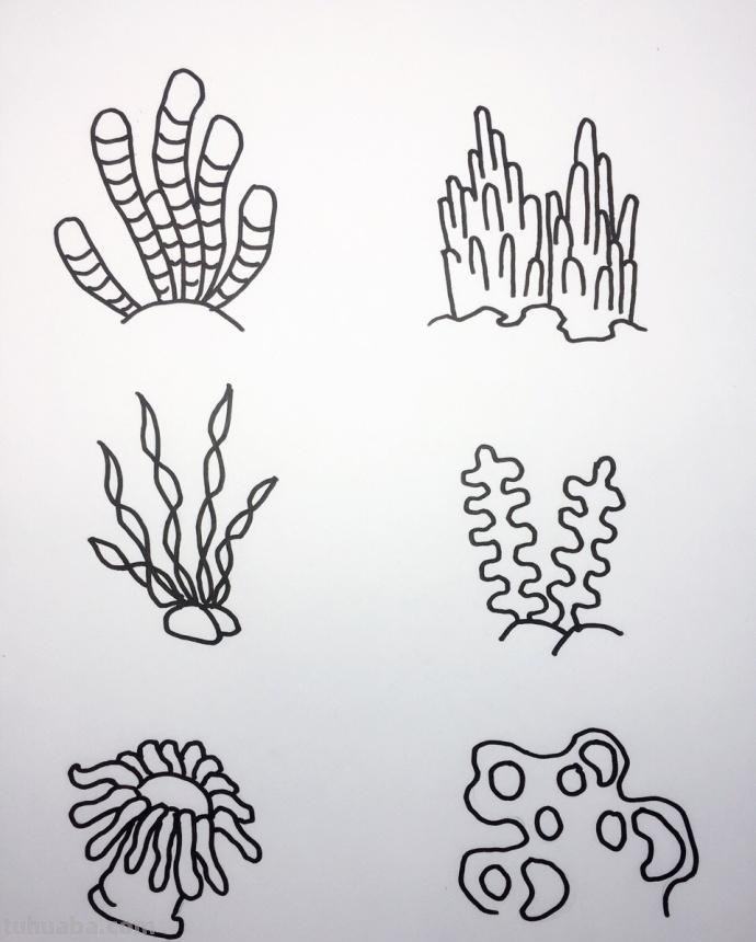 一组大海和海底动物们的简笔画~值得大家收藏哦~